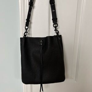 Rebecca Minkoff Black Leather Darren Shoulder Bag